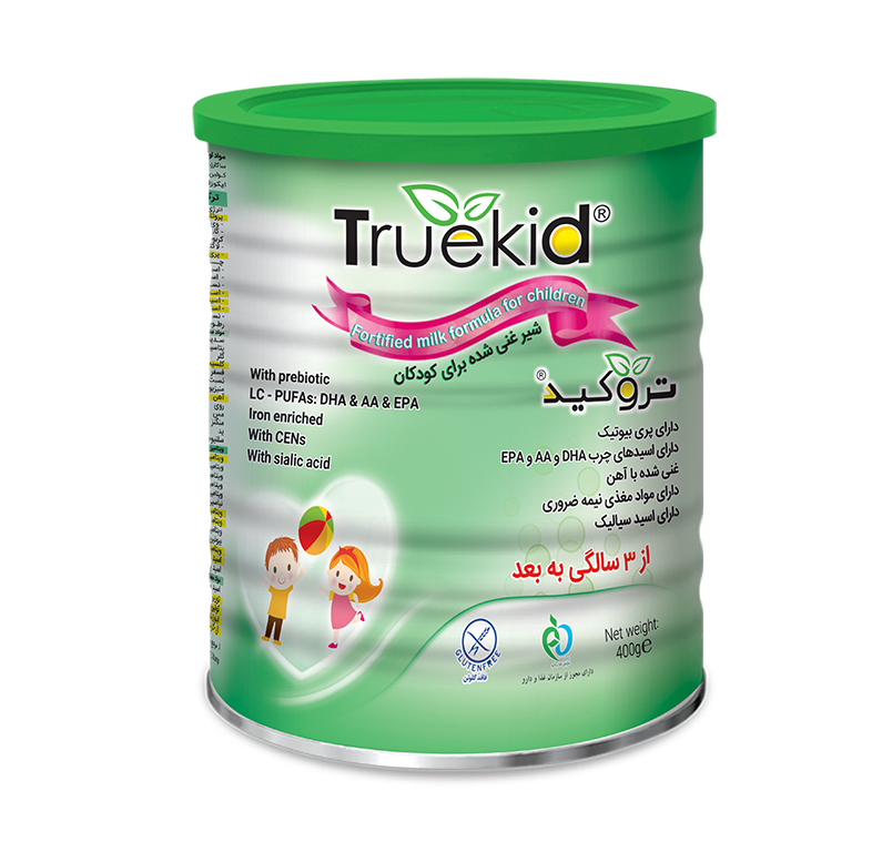 Truekid contains sialic acid, prebiotics, AA and DHA. It is high in vitamins A, C, D, E and B vitamins such as folic acid